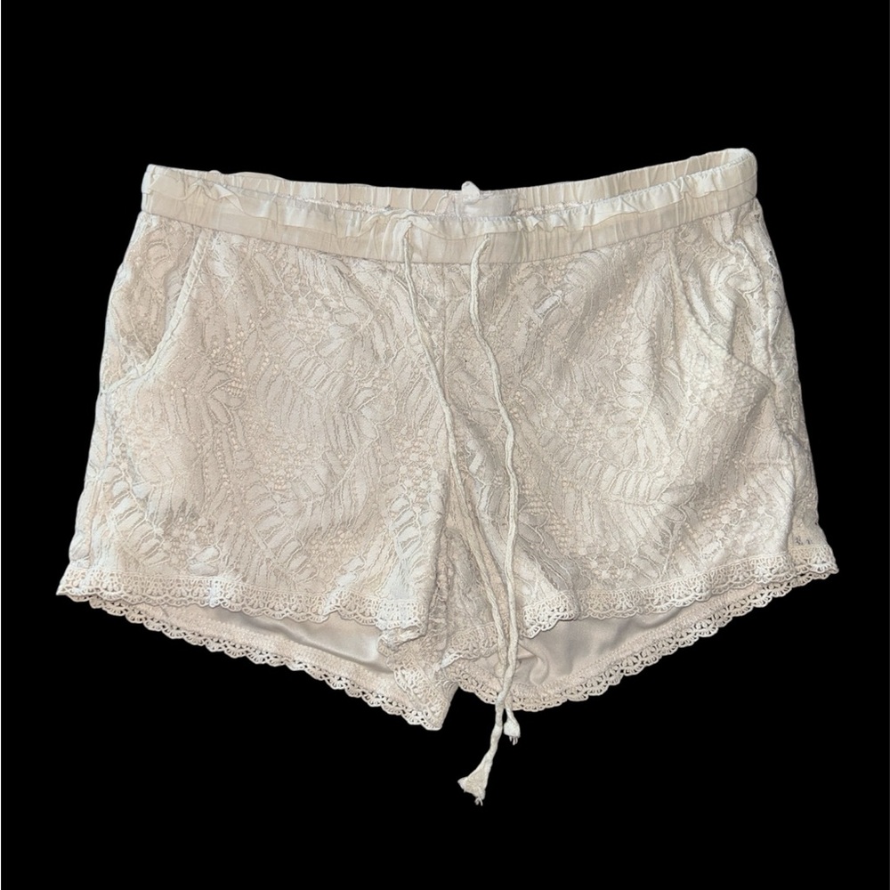 Jolt Cream Colored Lace  Shorts